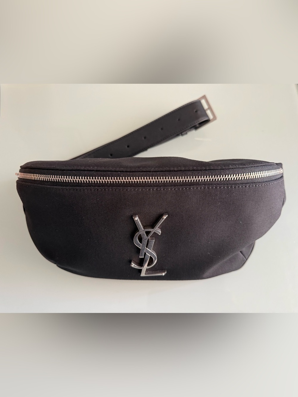 Saint Laurent YSL Marsupio Canvas Belt Bag – Black